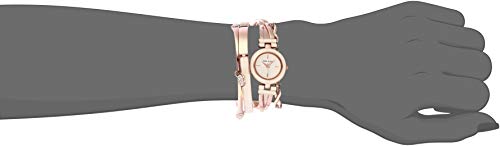 Anne Klein Women's Bangle Watch and Premium Crystal Accented Bracelet Set