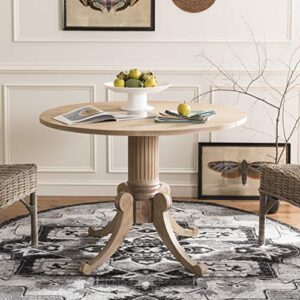 safavieh home forest traditional rustic natural drop leaf dining table