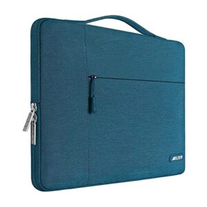 MOSISO Laptop Sleeve Compatible with MacBook Pro 16 inch 2023-2019 M2 A2780 M1 A2485 Pro/Max A2141/Pro Retina 15 A1398, 15-15.6 inch Notebook, Polyester Multifunctional Briefcase Bag, Deep Teal