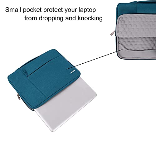 MOSISO Laptop Sleeve Compatible with MacBook Pro 16 inch 2023-2019 M2 A2780 M1 A2485 Pro/Max A2141/Pro Retina 15 A1398, 15-15.6 inch Notebook, Polyester Multifunctional Briefcase Bag, Deep Teal