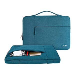 MOSISO Laptop Sleeve Compatible with MacBook Pro 16 inch 2023-2019 M2 A2780 M1 A2485 Pro/Max A2141/Pro Retina 15 A1398, 15-15.6 inch Notebook, Polyester Multifunctional Briefcase Bag, Deep Teal