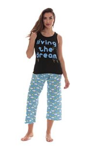 just love womens pajamas cotton capri set 6329-10380-xl