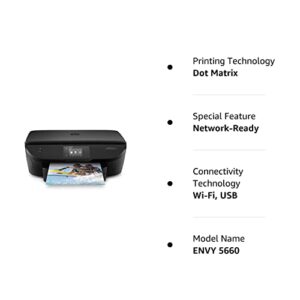 HP ENVY 5660 Wireless All-in-One Photo Printer with Mobile Printing, HP Instant Ink & Amazon Dash Replenishment ready (F8B04A) (Renewed)