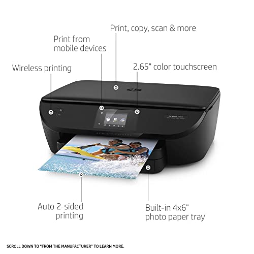 HP ENVY 5660 Wireless All-in-One Photo Printer with Mobile Printing, HP Instant Ink & Amazon Dash Replenishment ready (F8B04A) (Renewed)