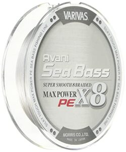 varivas avani sea bass max power pe x8 (stealth gray, 150m, 20.2 lb (#1))