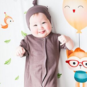 Babysoy Modern Single Knot Hat Beanie - Cotton Rayon from Bamboo Baby Cap (6-12 Months, Acorn)