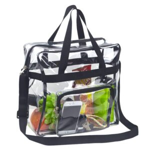 clear bag stadium approved,stadium security travel & gym clear tote bags,12"x 6"x12"