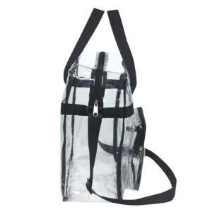 Clear Bag Stadium Approved,Stadium Security Travel & Gym Clear Tote Bags,12"x 6"x12"