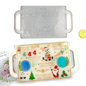 Fogun Resin Tray Molds, Christmas Tray Epoxy Resin Mold Xmas Fruit Snack Serving Plate Silicone Mould