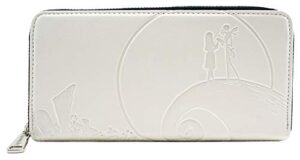 loungefly x nightmare befor christmas debossed wallet, cream, one size