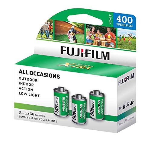 12 Rolls Fuji Superia X-Tra 400 135-36 35mm Film 3pk Color CH by Fujifilm