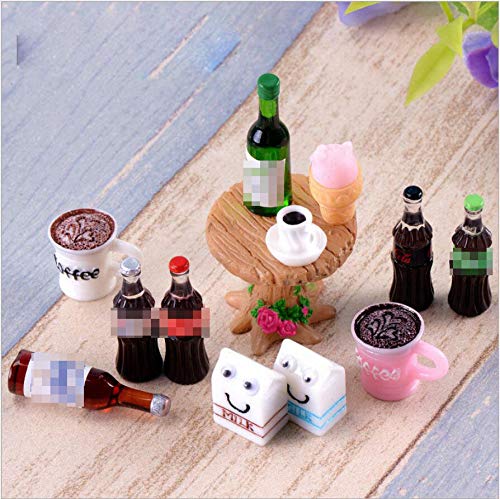 NWFashion Miniature Food Drinks Toys Bottle for Adults Childrens Pretend Play Kitchen Cooking Game Dollhouse Decor(26pcs Mix)