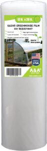 a&a green store greenhouse plastic film clear polyethylene cover uv resistant 12 ft wide x 28 ft long