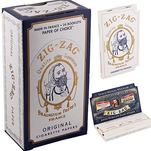 Zig Zag Full Box Cigarette Rolling Paper, Original White