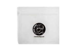 dime bags - smell-proof stash baggie | air tight spill-proof plastic baggie pouch (6, small)