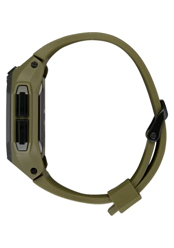 NIXON Regulus A1180 - Surplus/Carbon - 100m Water Resistant Men's Digital Sport Watch (46mm Watch Face, 29mm-24mm Pu/Rubber/Silicone Band)