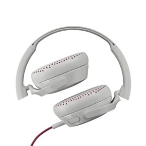 Skullcandy Riff Wired On-Ear Headphones - White/Crimson