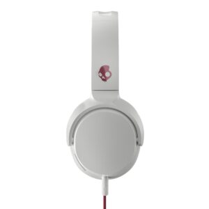 Skullcandy Riff Wired On-Ear Headphones - White/Crimson