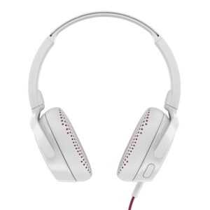 Skullcandy Riff Wired On-Ear Headphones - White/Crimson