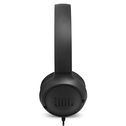 JBL TUNE500 Wired On-Ear Headphones with One-Button Remote and Mic (Black)