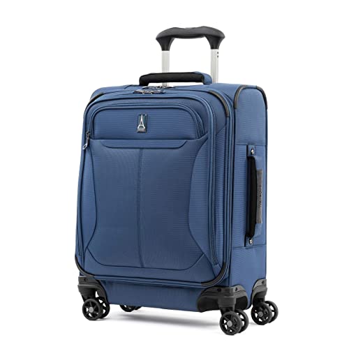 Travelpro Tourlite Softside Expandable Luggage with 4 Spinner Wheels, Lightweight Suitcase, Men and Women, Blue, Carry-On 19-Inch