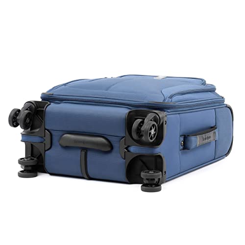 Travelpro Tourlite Softside Expandable Luggage with 4 Spinner Wheels, Lightweight Suitcase, Men and Women, Blue, Carry-On 19-Inch