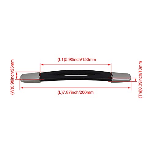 Black Flexible Spare Strap Handle Grip 15cm Replacement for Suitcase Luggage Case (B24)