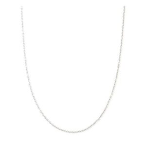 2mm stainless steel chain necklace, thin cable chain necklace for women men, silver chains for necklace alone or pendant addition, 16-30 inch available (22 inch)