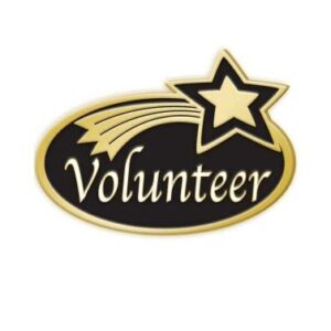 crown awards volunteer lapel pins - 1.25" black and gold volunteering award pins 30 pack prime