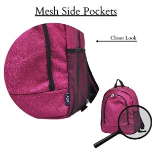 NGIL Canvas School Backpack (Glitter-Hot Pink)