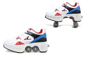 sanheng fire deformation parkour shoes four rounds of running shoes roller skates