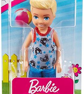 ​Barbie Club Chelsea Doll, 6-Inch Blonde Boy Doll Wearing Puppy-Themed Romper, for 3 to 7 Year Olds