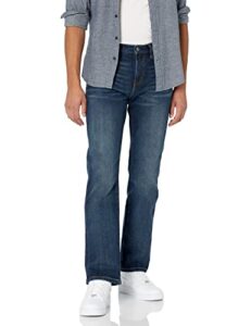 amazon essentials men's straight-fit stretch bootcut jean, dark wash, 28w x 32l