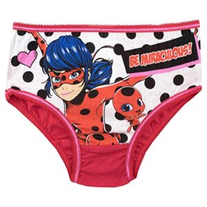 Miraculous Girls' Ladybug Underwear Pack of 5 Size 6 Multicolored