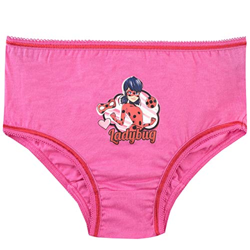 Miraculous Girls' Ladybug Underwear Pack of 5 Size 6 Multicolored