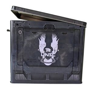 getdigital 14638 halo 5 metal lunch box for gamers | inspired by a xbox game anmmo crate | officially licensed product