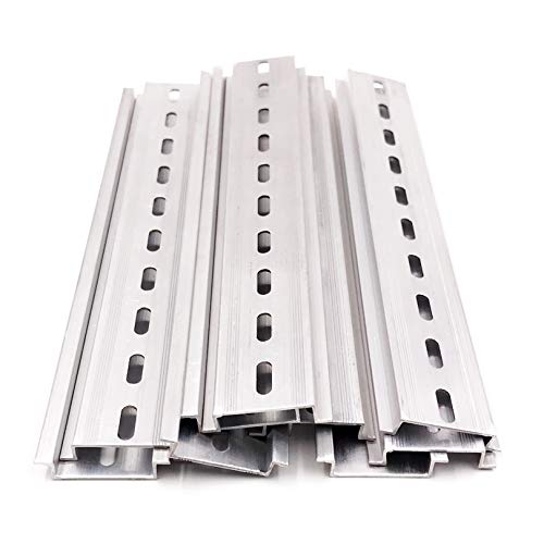 Erayco 20 Pieces DIN Rail Slotted Aluminum RoHS 7.5" Inches Long 35mm Wide 7.5mm High