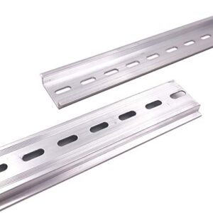 Erayco 20 Pieces DIN Rail Slotted Aluminum RoHS 7.5" Inches Long 35mm Wide 7.5mm High