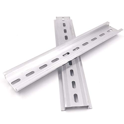 Erayco 20 Pieces DIN Rail Slotted Aluminum RoHS 7.5" Inches Long 35mm Wide 7.5mm High