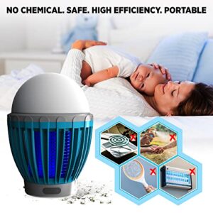 Zapout Camping Lantern Bug Buster Bulb Zapper Tent Light Portable Led and Emergency Lamp with Waterproof Mosquito Repellent Fly Killer USB 2000mAh Rechargeable Battery for Outdoor (Aqua)