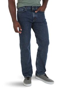 wrangler authentics men's comfort flex waist relaxed fit jean dark stonewash 38w x 29l