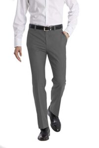 calvin klein men's modern fit dress pant, medium grey, 32w x 30l