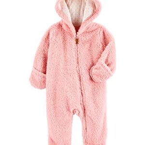 Carter's 0-9 Months Hooded Sherpa Bunting Pram (Pink Sherpa, 9 Months)