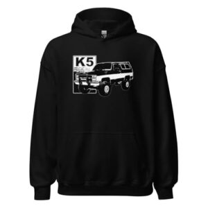 aggressive thread squarebody k5 blazer square body truck hoodie sweatshirt black