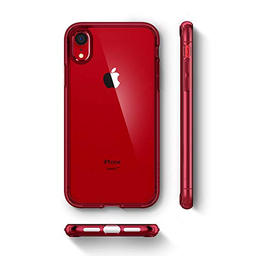 Spigen Ultra Hybrid [Anti-Yellowing] [Military Grade] Designed for iPhone XR Case, 6.1 inch Cover - Red