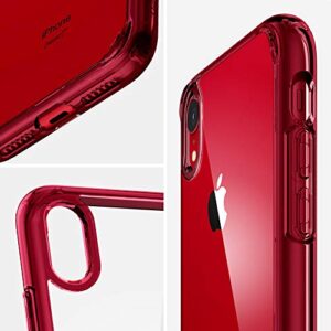 Spigen Ultra Hybrid [Anti-Yellowing] [Military Grade] Designed for iPhone XR Case, 6.1 inch Cover - Red