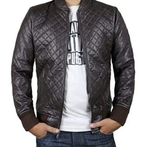 Laverapelle Men's Genuine Lambskin Leather Jacket (Brown, Extra Small, polyester Lining) - 1801006