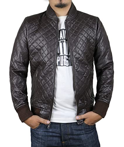 Laverapelle Men's Genuine Lambskin Leather Jacket (Brown, Extra Small, polyester Lining) - 1801006