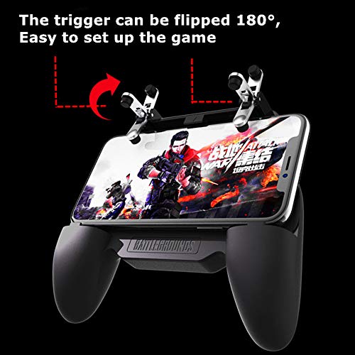 COOBILE Mobile Game Controller for PUBG Mobile Controller L1R1 Mobile Game Trigger Joystick Gamepad for iOS & Android Phone(W10 update)