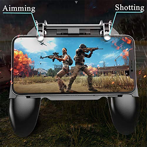 COOBILE Mobile Game Controller for PUBG Mobile Controller L1R1 Mobile Game Trigger Joystick Gamepad for iOS & Android Phone(W10 update)